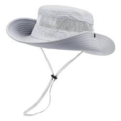 Zando Outdoor Sonnenhut UV Schutz Sommer Sonnenhut Unisex für den Außenbereich Boonie hat Fischerhut Herren Hellgrau Einheitsgröße von Zando