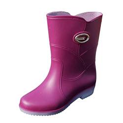 Zannycn Gummistiefel Weibliche Erwachsene Mid-Calf Wasserschuhe Frauen Wasserschuhe Mode Trend Wasserschuhe Gummistiefel Damen Halbhoch Wasserdichte Gummischuhe Frühling Und Sommer Regenschuhe von Zannycn