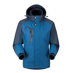 Zannycn Leichte Regenjacke Herren Regenjacke Mit Kapuze Herren Wasserdicht Atmungsaktiv Jacke (A-3-Blue, XXXL) von Zannycn