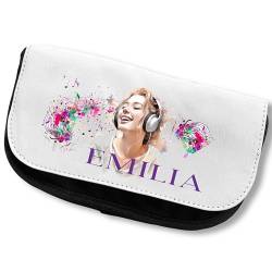 Zarto Federmäppchen Mädchen personalisiert - Mäppchen mit großem Innenfach - Praktisches Stifteetui für Schule - Federmappe Federtasche Etui - Pencil Case Aesthetic Schlamppermäppchen (Emilia) von Zarto