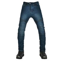 ZarufT Rider Motorradhose Herren Jeans Textil Motorrad Hose mit Protektoren 4 X Schutzausrüstung (Bleu,4XL) von ZarufT