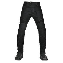 ZarufT Rider Motorradhose Herren Jeans Textil Motorrad Hose mit Protektoren 4 X Schutzausrüstung (Noir,5XL) von ZarufT