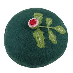 Zasy Beiläufig Wolle Baskenmütze Hut Klassisch Französisch Künstler Mützen Handgefertigt Deckel Frauen (Watermelon) von Zasy