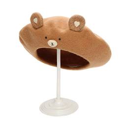 Zasy Wolle Baskenmütze Handgefertigt Fühlte Karikatur Hut (Bear) von Zasy