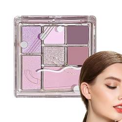 Lidschattenpalette für Frauen - 7 Farben schimmernder wasserfester Lidschatten - Professionelle wasserfeste Glitzer-Make-up-Palette, Lidschatten für Frauen und Mädchen, Geschenk Zceplem von Zceplem