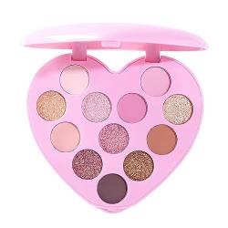 Matte Glitzer-Lidschatten-Palette | Glitzermatte Make-up-Palette - Make-up-Lidschatten in natürlichen Farben, leuchtende Augen-Make-up-Palette für Frauen und Mädchen, Geburtstagsgeschenke Zceplem von Zceplem