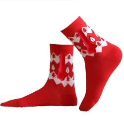 Paar Hand in Hand Socken | Lustige Weihnachts-Hand-in-Hand-Socken | 3D Puppenpaar Magnetsocken | Neuartige Freundschaftssocken für Damen und Herren von Zceplem