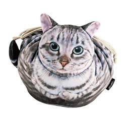 Zceplem Katzen-Make-up-Tasche für Frauen, Make-up-Tasche Katze - Kosmetiktasche Lustiges Kätzchen Kordelzug Kulturbeutel - Tasche mit Kordelzug, lustiger tragbarer Make-up-Reisetaschen-Organizer, von Zceplem