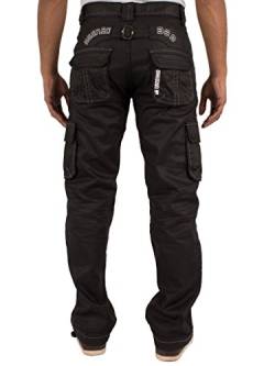 Enzo Herren Designer-Jeans Cargohose Jeanshose, Jeanshose, alle Taillengrößen, Blau Gr. 46W x 30L, Black Coated von Ze ENZO