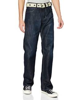 Enzo Herren EZ14 Jeans, Darkwash, 36L von Ze ENZO