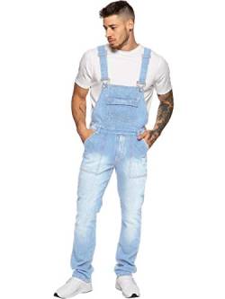 Enzo Herren Ezd390 Ven Denim Dungarees Overalls,Bleach, 34W von Ze ENZO