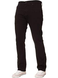 Enzo Herren-Jeans, Stretch, gerades Bein, normale Passform, Denim-Hose, groß, alle Taillen, Schwarz , 36 W/34 L von Ze ENZO