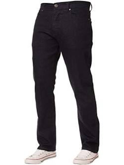 Enzo Herren-Jeans, Stretch, gerades Bein, normale Passform, Denim-Hose, groß, alle Taillen, blau, 32 W / 32 L von Ze ENZO