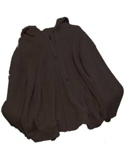Zeagoo Damen Hoodie Jacke Vintage Kapuzenpullover Waffel Sweatjacke Sweatshirt casual Oberteile Pulli von Zeagoo