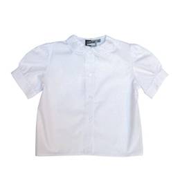 Zeco sold by Essential Wear Mädchen-Schuluniform, weiß, kurze Ärmel, Spitzenkragen, Bluse, Hemd, Brustumfang 61-91 cm Gr. 5-6 Jahre, weiß von Zeco sold by Essential Wear