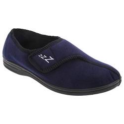 Zedzzz Herren Connor Hausschuhe/Pantoffeln mit Klettverschluss (42 EUR) (Marineblau) von Zedzzz