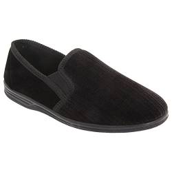 Zedzzz Herren Richard Hausschuhe/Pantoffeln, Gemustert (44 EUR) (Schwarz) von Zedzzz