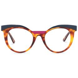 Zeelool Cat Eye Fashion Brille für Damen, nicht verschreibungspflichtige Brillenrahmen für Damen, Lismary WA528512, Wa528512-03 gelbe Schildkröte, Medium von Zeelool