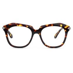 Zeelool Fashion Oversized Cateye klare Brille ohne verschreibungspflichtige Brillenrahmen für Damen WA188568, Zwa188568-02 Schildkröte, Large von Zeelool
