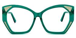Zeelool Retro Azetat übergroße dicke geometrische Brille für Frauen mit nicht verschreibungspflichtigen klaren Gläsern Routh ZOP01957 von Zeelool