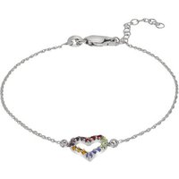 Zeeme Armband 925/- Sterling Silber Zirkonia Herz Kristalle von Zeeme