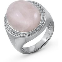 Zeeme Fingerring 925/- Sterling Silber rhodiniert Rosaquartz Zirkonia von Zeeme