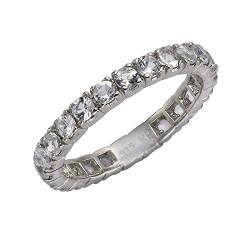 Zeeme Gemstones Damen Ring 925/- Sterling Silber Glänzend Weißtopas weiß 283270004-5 von Zeeme