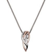 Zeeme Kette mit Anhänger 925/- Sterling Silber zweifarbig von Zeeme