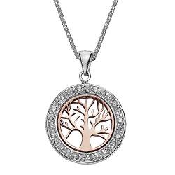 Zeeme Silber Damen Halskette 925/- Sterling Silber 45cm Glänzend Zirkonia mehrfarbig 299240101 von Zeeme