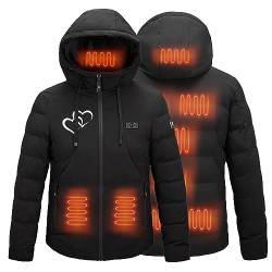 Beheizte Weste Herren,Winterjacke Herren Damen Heizjacke Beheizbare Weste 2023 USB Beheizbare Wärmejacke Beheizte Jacket USB Einstellbare Temperatur Steppweste Warme Weste Winterjacke Outdoor von Zeiayuas