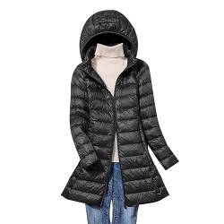 Zeiayuas Daunenjacke Lang Damen Wattierte Jacke Damen Steppweste Sportweste Damen Mantel Leicht Steppweste Leichte üBergangsjacke Stepp Jacke Outdoor lange Daunenweste GroßE GrößEn Warm Winterjacke von Zeiayuas