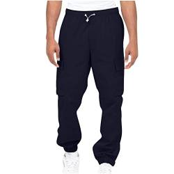 Zeiayuas Sporthose Herren Lang Baumwolle Arbeitshose Breite Sport Hose Outdoorhose Gym Hose Chino Hose Regular Fit Freizeithose Jogginghose Herren Grau Trainingshose Leinenhose Herren Lang 5XL von Zeiayuas