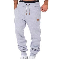 Zeiayuas Winterhosen Herren Warm Gepolsterte Jogginghose Herren Freizeithose Warm Sweatpants Fleece Gefütterte Jogger Hosen Thermo Lang Sporthose Winterhose Lose Trainingshose Winter mit Taschen von Zeiayuas