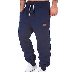 Zeiayuas Winterhosen Herren Warm Gepolsterte Jogginghose Herren Freizeithose Warm Sweatpants Fleece Gefütterte Jogger Hosen Thermo Lang Sporthose Winterhose Lose Trainingshose Winter mit Taschen von Zeiayuas