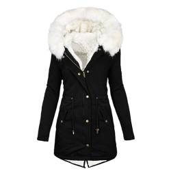 Zeiayuas Winterjacke Damen Lang Warm Gefüttert Female Steppjacke Damen Mantel Ski-Jacken für Damen Winterjacke Wattierte Jacke Damen Softshell Jacke Damen Mantel Winter Elegant Damen Winterparka Grün von Zeiayuas