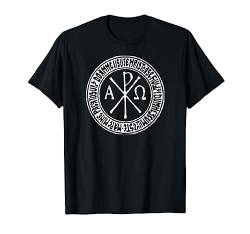 Labarum Christliches Symbol Chi Rho T-Shirt von Zeichen und Symbole