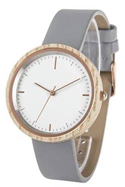 Zeit-Bar Armbanduhr Damen Slim Line, Holzgehäuse, mit Sekundenzeiger von Zeit-Bar