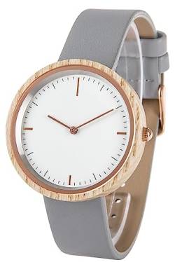 Zeit-Bar Armbanduhr für Damen Slim Line, Holzgehäuse von Zeit-Bar