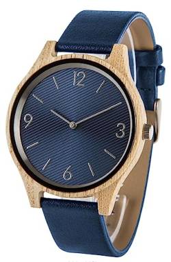 Zeit-Bar Armbanduhr für Damen und Herren Slim Line, Holzgehäuse von Zeit-Bar