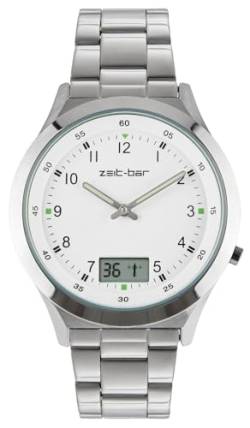 Zeit-Bar Funk-Armbanduhr Herren, mit Datums- und Sekundenanzeige von Zeit-Bar