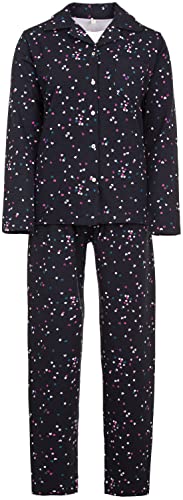 Zeitlos Pyjama Thermo Damen Schlafanzug Winter Set Herz, Farbe:Navy, Größe:M von Zeitlos