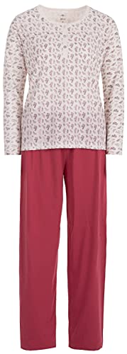 Zeitlos Schlafanzug Damen Pyjama Rundhals Zweige Langarm Set, Farbe:Altrosa, Größe:L von Zeitlos