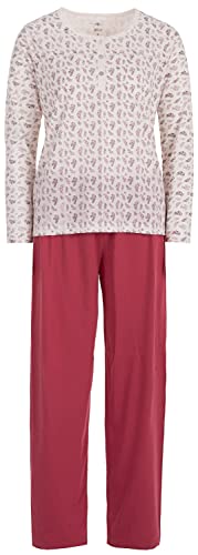 Zeitlos Schlafanzug Damen Pyjama Rundhals Zweige Langarm Set, Farbe:Altrosa, Größe:XL von Zeitlos