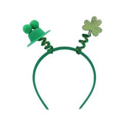 Irisches Kleeblatt-Haarband für Erwachsene, mit glänzenden Pailletten, Glitzer-Puder, Patricks-Tag, Stirnband, Karnevals-Haarreif, irisches Haarband von Zeizafa