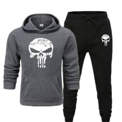 Zelbuck Unisex jogginganzug skull pullover 3d druck Herren Totenkopf Trainingsanzug Skull Totenkopf Jogginganzug für herren Trainingsanzug Pullover Jogger Set Skull Jogginganzug jogging 3d (A6,L) von Zelbuck