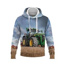 Zelbuck trecker Pullover für Kinder Pullover Kinder Traktor Hoodie Traktor Pullover Kinder Trecker Bagger Hoodie Jungen Traktor Hoodie Sweatshirt Mit Kapuze Kinder Pullover Für Jungen (A5,XL) von Zelbuck