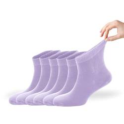 Zemy® Frauen lose Diabetikersocken | 6er-Pack Neuropathie-Knöchelsocken für Damen | superweiches, umweltfreundliches Bambusmaterial | langlebig mit nahtloser Zehenpartie | mehrfarbige Optionen | 4 von Zemy