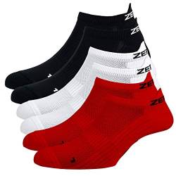 Zen Core Sneaker Füßlinge 6 Paare, Größe 35-37 und 38-41 für Damen, kurze Socken, Sport&Freizeit, Laufsocken, Fitness, Fahrradfahren, Running Socken, Atmungsaktiv, Gepolstert, Antiblasen von Zen Core