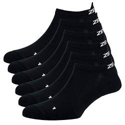 Zen Core Sneaker Füßlinge 6 Paare, Größe 35-37 und 38-41 für Damen, kurze Socken, Sport&Freizeit, Laufsocken, Fitness, Fahrradfahren, Running Socken, Atmungsaktiv, Gepolstert, Antiblasen von Zen Core