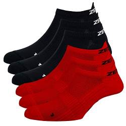 Zen Core Sneaker Füßlinge 6 Paare, Größe 35-37 und 38-41 für Damen, kurze Socken, Sport&Freizeit, Laufsocken, Fitness, Fahrradfahren, Running Socken, Atmungsaktiv, Gepolstert, Antiblasen von Zen Core